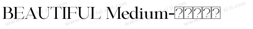 BEAUTIFUL Medium字体转换